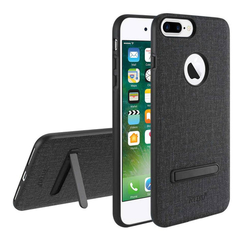 Reiko Iphone 8 Plus/ 7 Plus Rugged Texture Tpu Protective Cover In Black