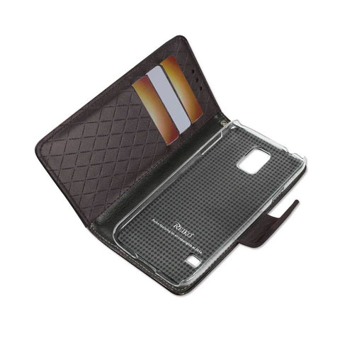 Reiko Samsung Galaxy S5 Rhombus Wallet Case In Brown