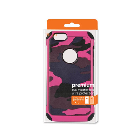 Reiko Iphone 5c Hybrid Leather Camouflage Case In Pink