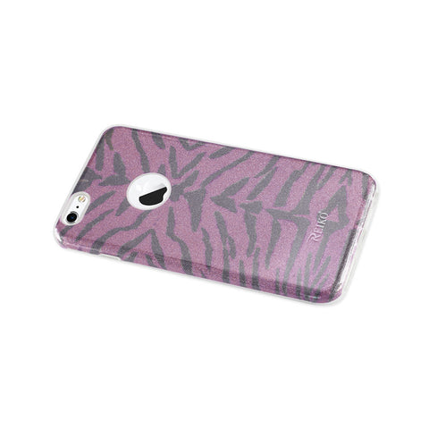 Reiko Iphone 6 Plus/ 6s Plus Shine Glitter Shimmer Tiger Stripe Hybrid Case In Purple