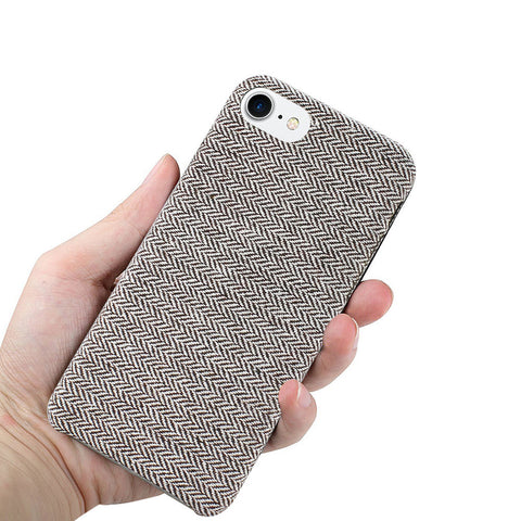 Reiko Iphone 8 Herringbone Fabric In Dark Gray