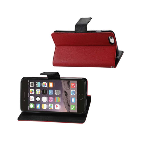 Reiko Iphone 6 Plus 3-in-1 Wallet Case In Red
