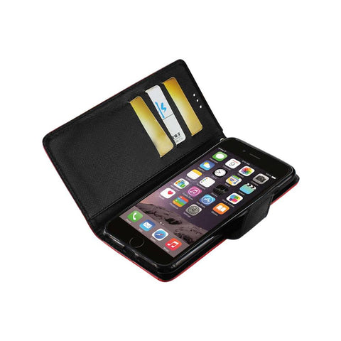 Reiko Iphone 6 Plus 3-in-1 Wallet Case In Red