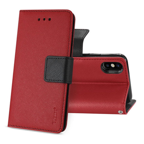Reiko Iphone X/iphone Xs 3-in-1 Wallet Case In Red