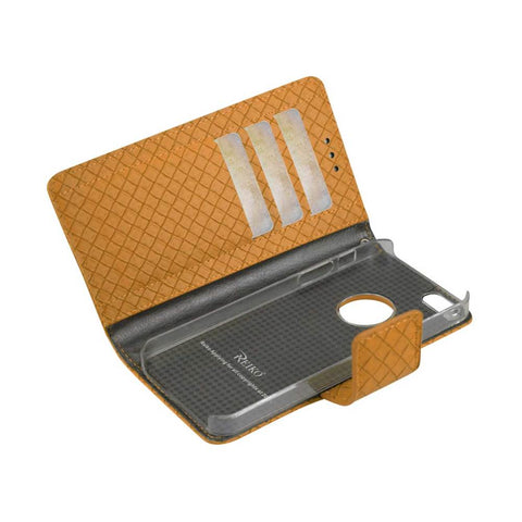 Reiko Iphone Se/ 5s/ 5 Braided Wallet Case In Yellow