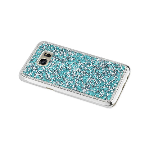 Reiko Samsung Galaxy S7 Edge Jewelry Bling Rhinestone Case In Blue