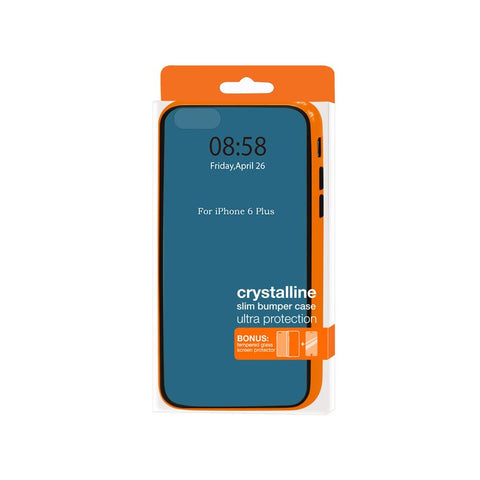 Reiko Iphone 6 Bumper Case With Tempered Glass Screen Protector In Orange