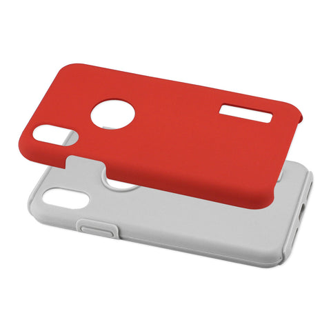 Reiko Iphone X/iphone Xs Solid Armor Dual Layer Protective Case In Red