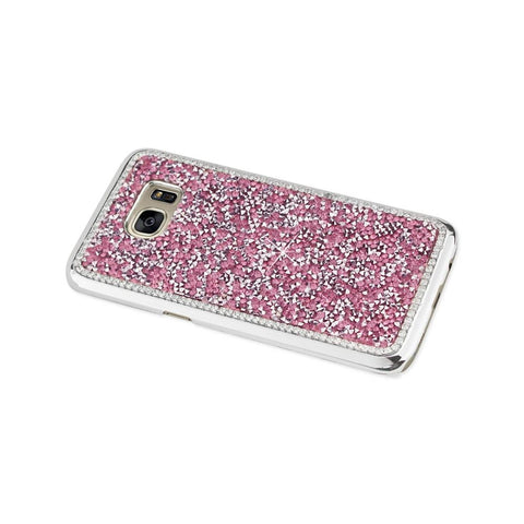 Reiko Samsung Galaxy S7 Edge Jewelry Bling Rhinestone Case In Pink