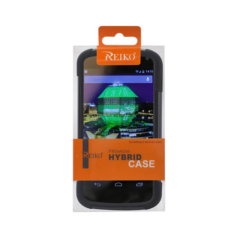 Reiko Lg Nexus 4 Hybrid Heavy Duty Case With Kickstand In Black