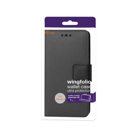 Reiko Alcatel Fierce 4 3-in-1 Wallet Case In Black