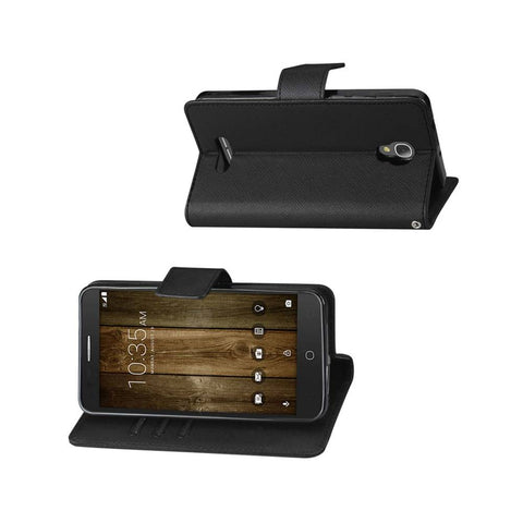 Reiko Alcatel Fierce 4 3-in-1 Wallet Case In Black