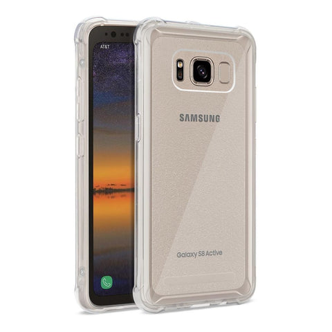 Reiko Samsung Galaxy S8 Active Clear Bumper Case With Air Cushion Protection In Clear