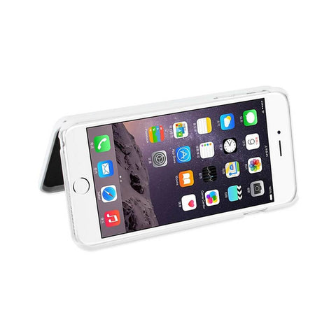 Reiko Iphone 6 Plus/ 6s Plus Hidden Mirror Wallet Case With Kickstand Function In White