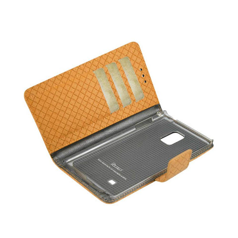 Reiko Samsung Galaxy Note Edge Braided Wallet Case In Yellow