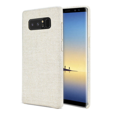 Reiko Samsung Galaxy Note 8 Herringbone Fabric In Beige