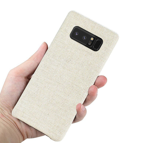 Reiko Samsung Galaxy Note 8 Herringbone Fabric In Beige