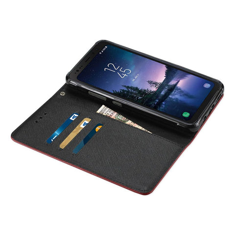Reiko Samsung Galaxy S8 Active 3-in-1 Wallet Case In Red