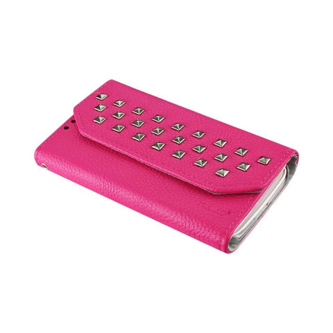 Reiko Samsung Galaxy S4 Studs Wallet Case In Hot Pink