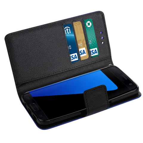Reiko Samsung Galaxy S7 Edge 3-in-1 Wallet Case In Navy