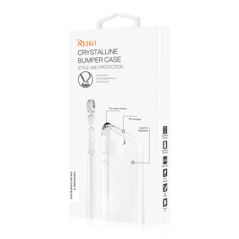 Reiko Iphone X/iphone Xs Transparent Air Cushion Bumper Case With Ring Holder In Clear Black