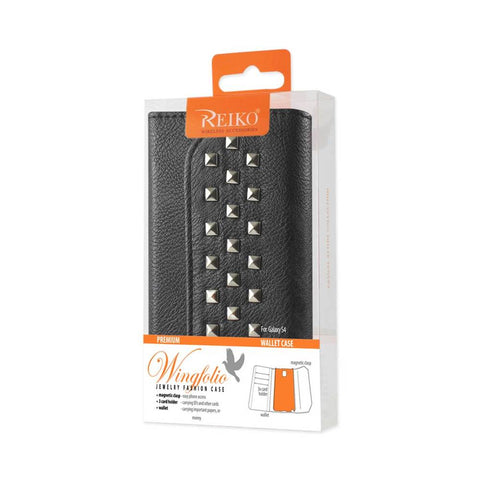 Reiko Samsung Galaxy S4 Studs Wallet Case In Black