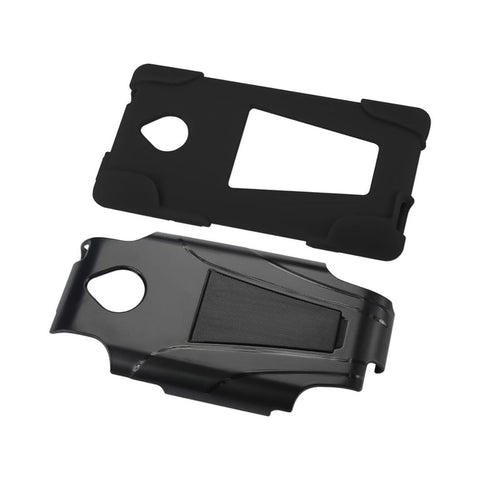 Reiko Htc 8xt Hybrid Heavy Duty Case With Kickstand In Black