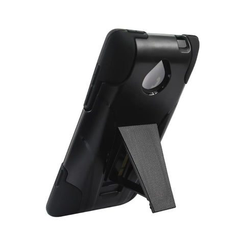 Reiko Htc 8xt Hybrid Heavy Duty Case With Kickstand In Black