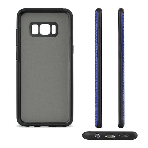 Reiko Samsung Galaxy S8 Edge/ S8 Plus Anti-slip Texture Protector Cover With Card Slot In Navy
