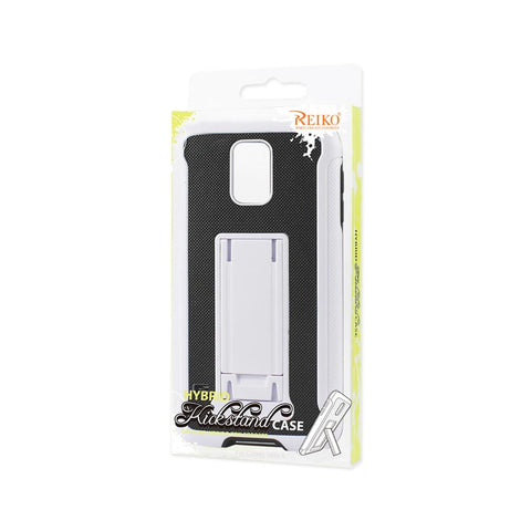 Reiko Samsung Galaxy Note 4 Hybrid Heavy Duty Case With Vertical Kickstand In Black White