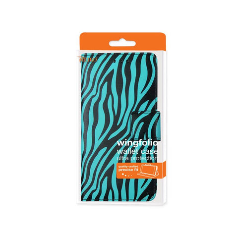 Reiko Samsung Galaxy Note 4 3-in-1 Animal Zebra Print Wallet Case In Blue