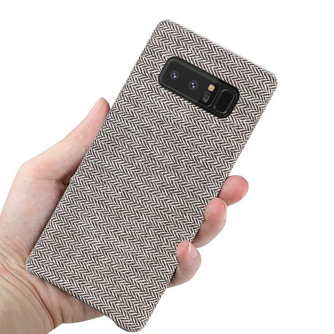 Reiko Samsung Galaxy Note 8 Herringbone Fabric In Dark Gray