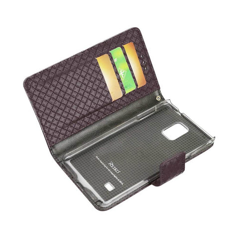 Reiko Samsung Galaxy Note 4 Braided Wallet Case In Brown