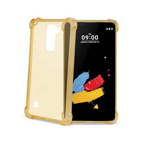 Reiko Lg Stylus 2 Clear Bumper Case With Air Cushion Protection In Clear Gold