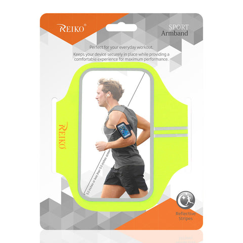 Reiko Running Sports Armband For Iphone 7/ 6/ 6s Or 5 Inches Device In Green (5x5 Inches)