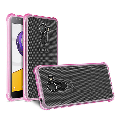 Reiko Alcatel Walters Clear Bumper Case With Air Cushion Protection In Clear Hot Pink