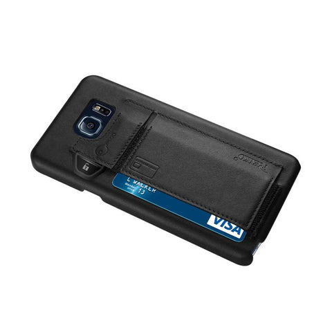 Reiko Samsung Galaxy Note 5 Rfid Genuine Leather Case Protection And Key Holder In Black