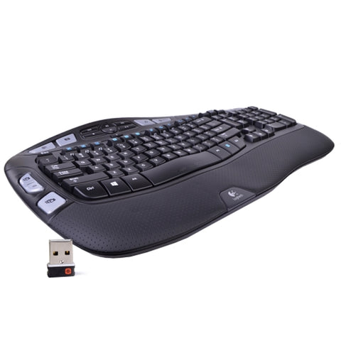 Logitech K350 2.4ghz 102-key Wireless Multimedia Wave Keyboardw/usb Unifying Nano Receiver (black)