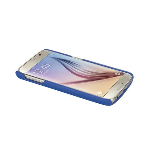 Reiko Samsung Galaxy S6 Rfid Genuine Leather Case Protection And Key Holder In Ultramarine