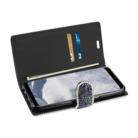 Reiko Samsung Galaxy S8/ Sm Bead Diamond Wallet Case In Black