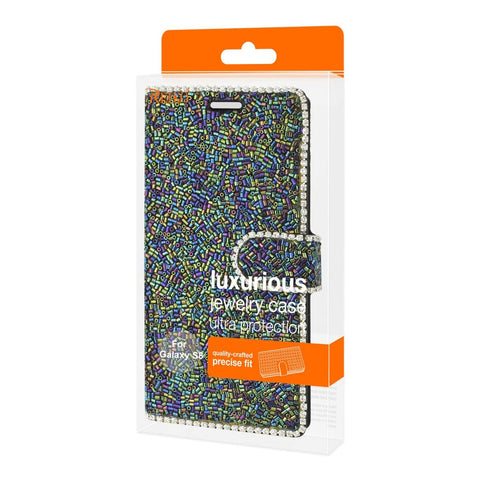 Reiko Samsung Galaxy S8/ Sm Bead Diamond Wallet Case In Black