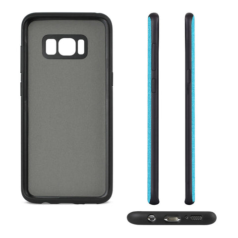 Reiko Samsung Galaxy S8 Edge/ S8 Plus Denim Texture Tpu Protector Cover In Blue