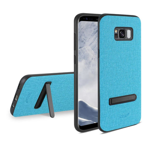 Reiko Samsung Galaxy S8 Edge/ S8 Plus Denim Texture Tpu Protector Cover In Blue