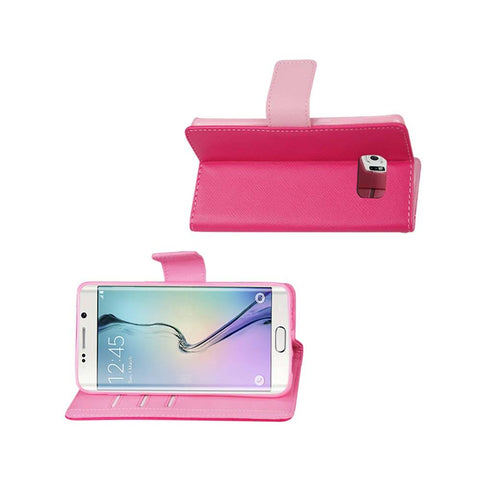 Reiko Samsung Galaxy S6 Edge Plus 3-in-1 Wallet Case In Hot Pink