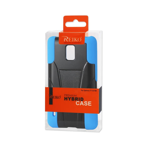 Reiko Lg Optimus F7 Hybrid Heavy Duty Case With Kickstand In Navy Black