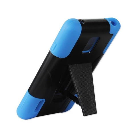 Reiko Lg Optimus F7 Hybrid Heavy Duty Case With Kickstand In Navy Black