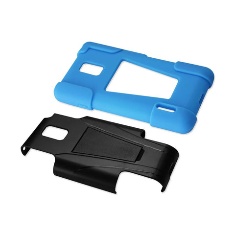 Reiko Lg Optimus F7 Hybrid Heavy Duty Case With Kickstand In Navy Black