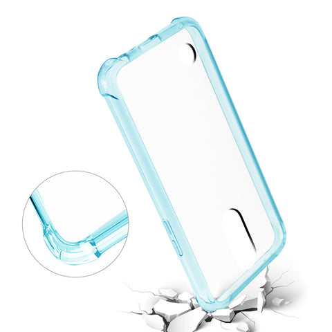Reiko Lg Fortune/ Phoenix 3/ Aristo Clear Bumper Case With Air Cushion Protection In Clear Navy