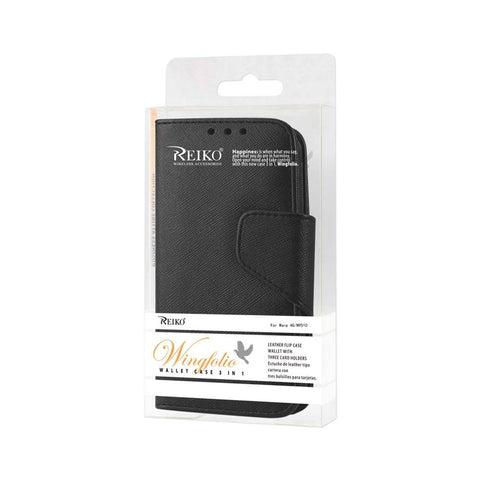 Reiko Zte Warp 4g 3-in-1 Wallet Case In Black