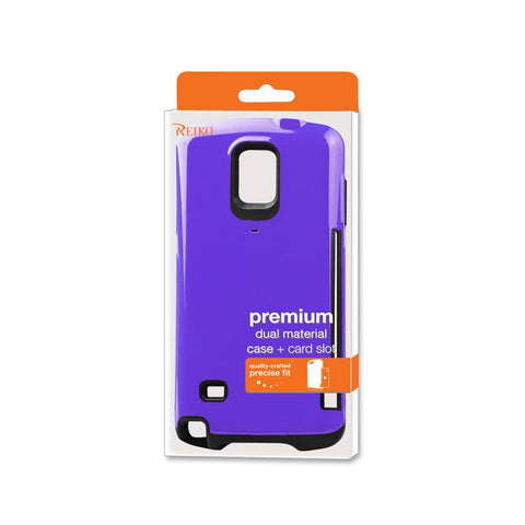 Reiko Samsung Galaxy Note 4 Candy Shield Case With Card Holder In Purple